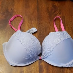 Victoria's Secret Gray/Purple Demi Pushup 36D